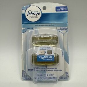 Febreze Refresh Linen & Sky Scent 2 Pack Refills For Set Or Stick Disc. HTF NOS